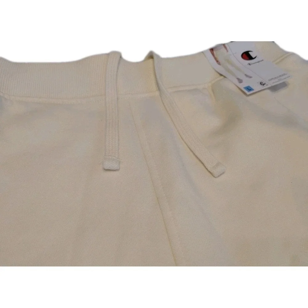 Champion Men's Warm Soft Fleece Side Pockets Drawcord‎ Jogger Large Natural